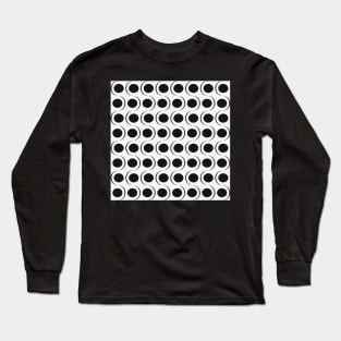 Black and white abstract op art pattern Long Sleeve T-Shirt